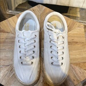 Tretorn White Canvas Espadrille Sneakers